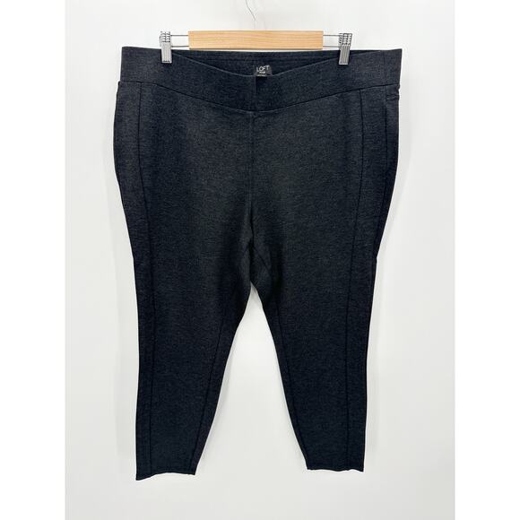 Loft Plus Pants - Loft Plus Dark Gray Stretch Pull On Pants Elastic Waist Leggings Women 20